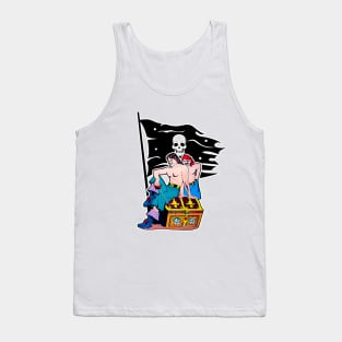 Pirate Flag and Treasure Chest Tank Top